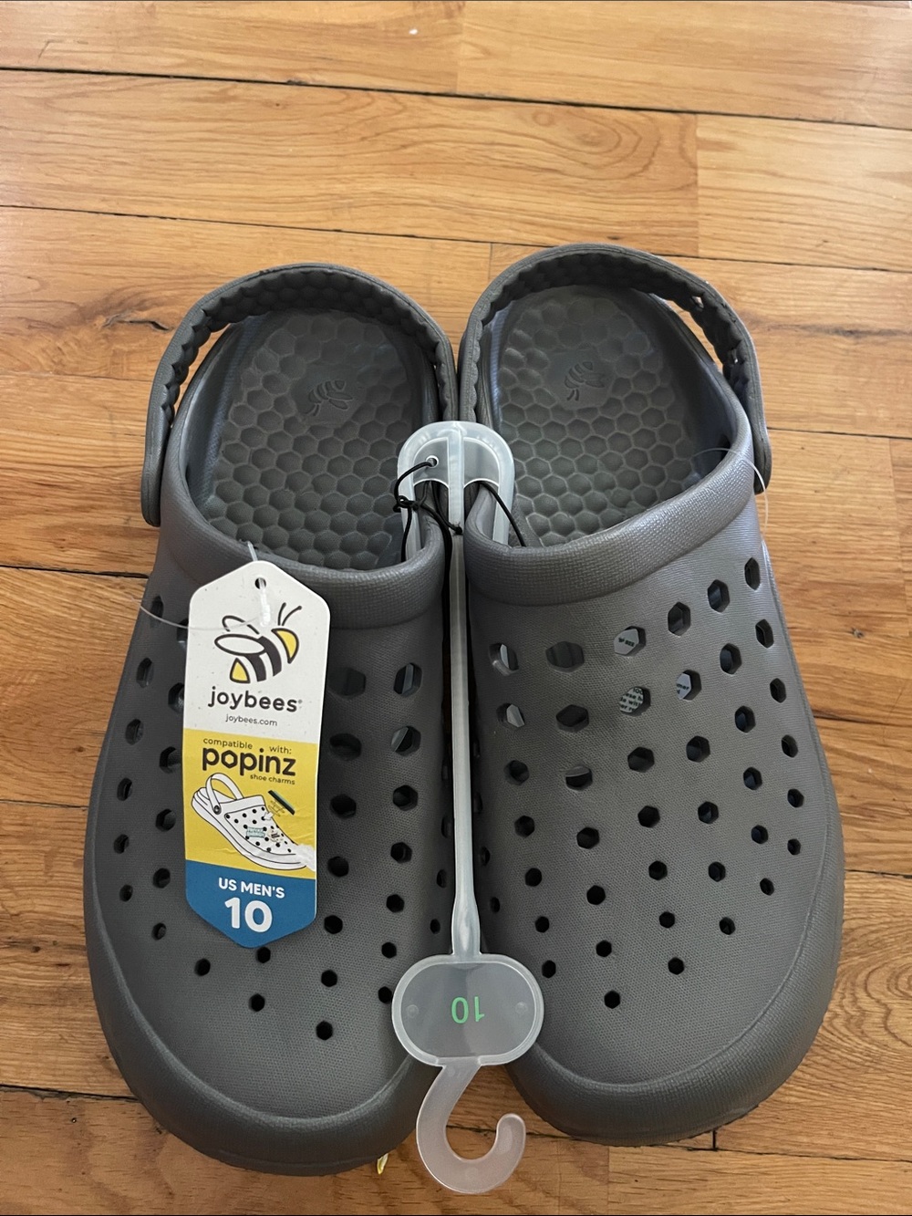 men’s Gray Slip-On Clogs with Vent Holes